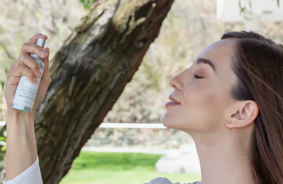 Woman breathing in a natural Vervan scent
